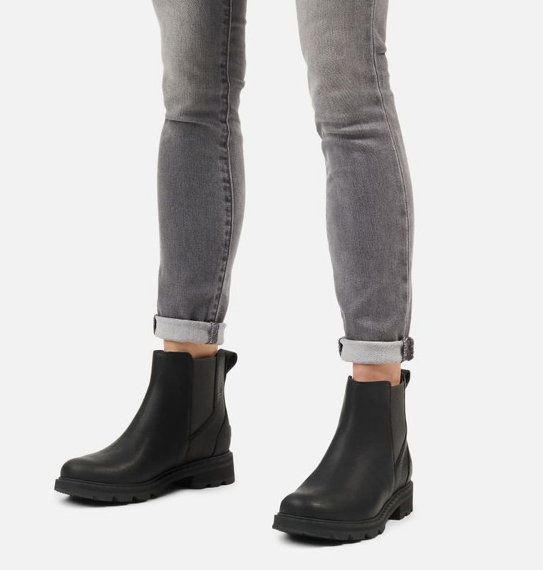 Sorel Dam Stövlar Svarta - Lennox™ Chelsea Mid - FVU-782903